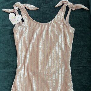XiaoXiao NYC Ballet Leotard Size M Pink Velvet